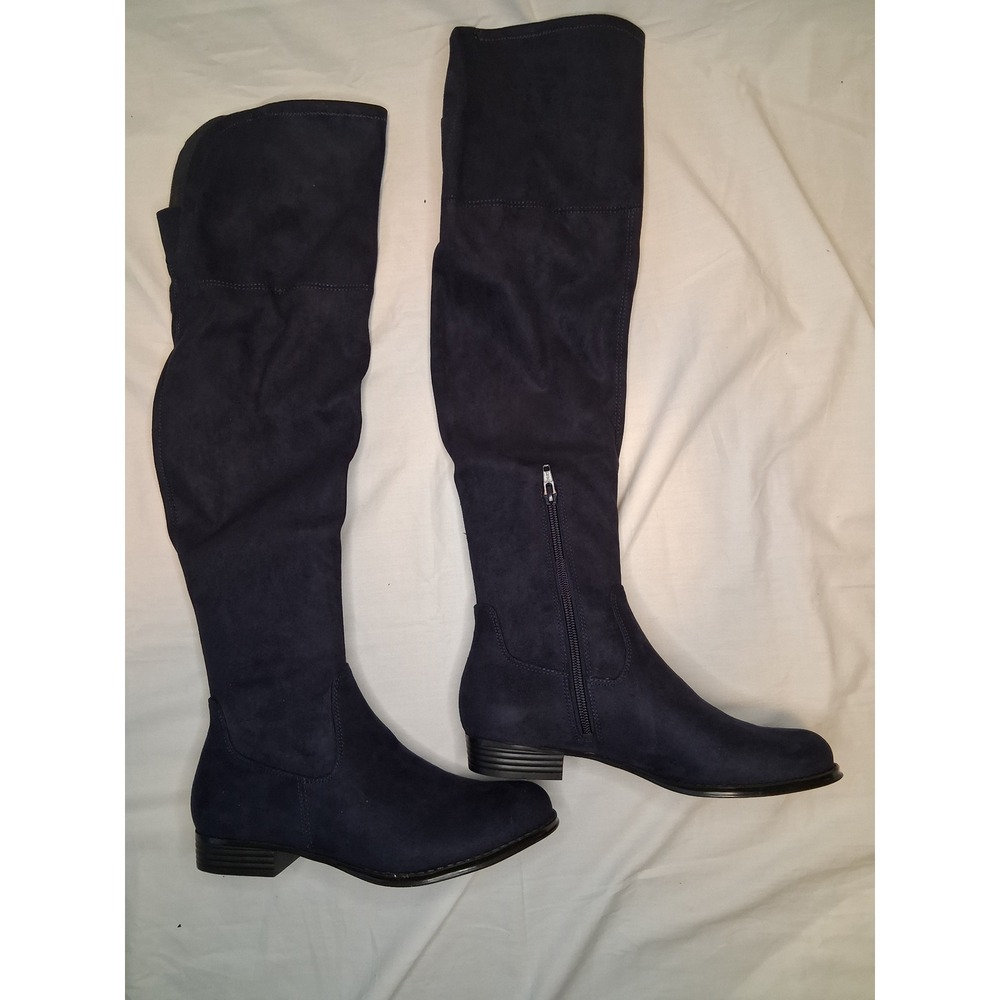 Isaac Mizrahi Live Twain Over the Knee Boots Blue Women's Size 5 NEW READ